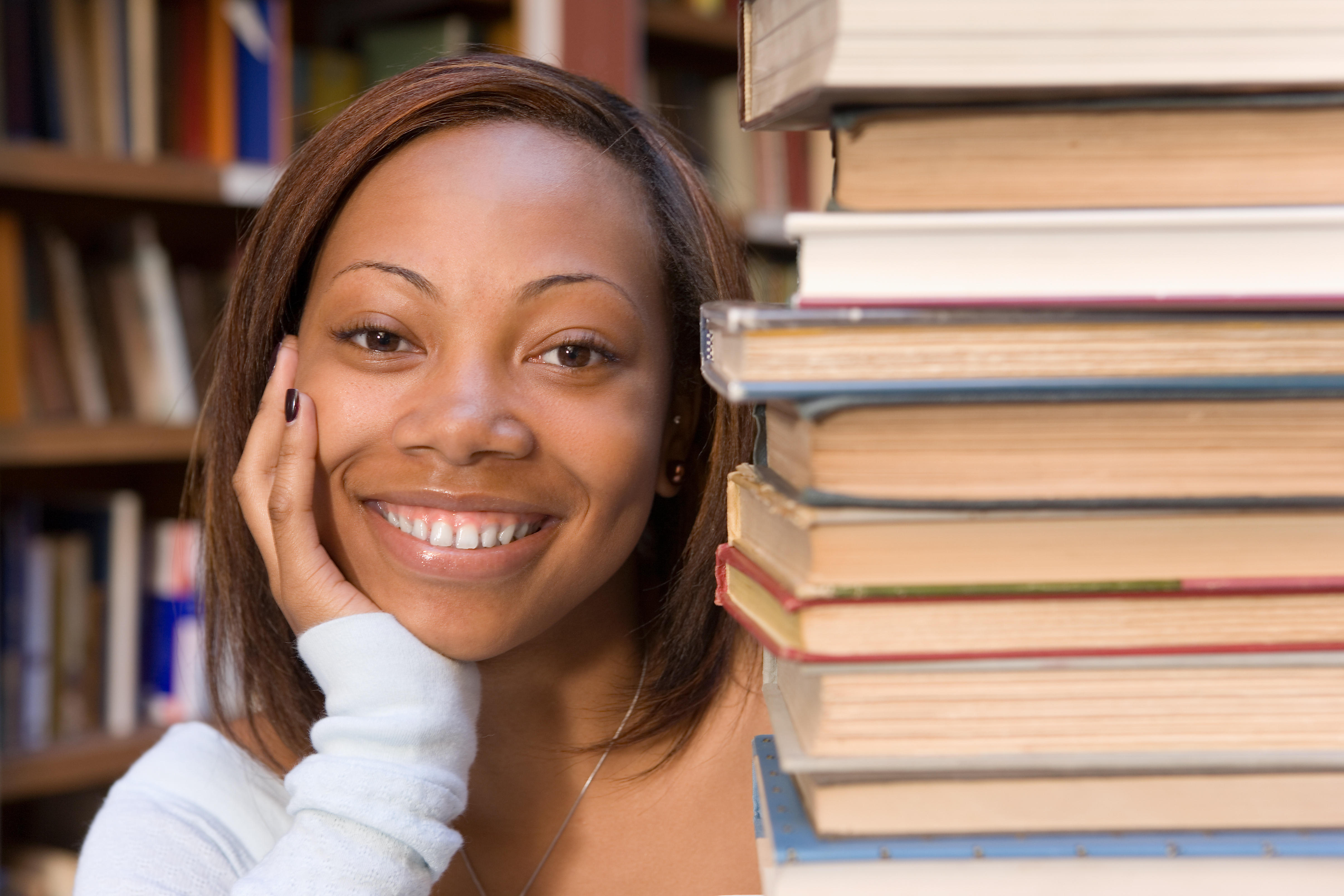 girl with books